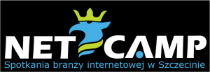Logotyp Spotkań Netcamp - czarne tło